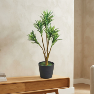 artificial plant dracaena green white 2.8 feet