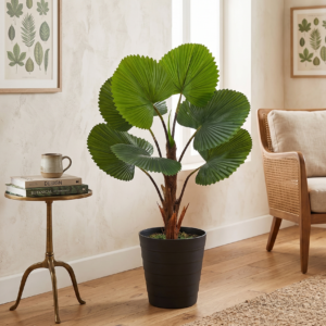 artificial plant circular fan palm 2.5 feet