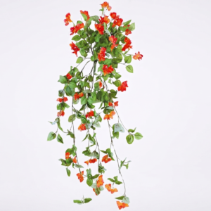 artificial hanging plant bougainvillea orange