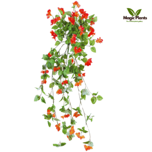 artificial hanging plant bougainvillea orange