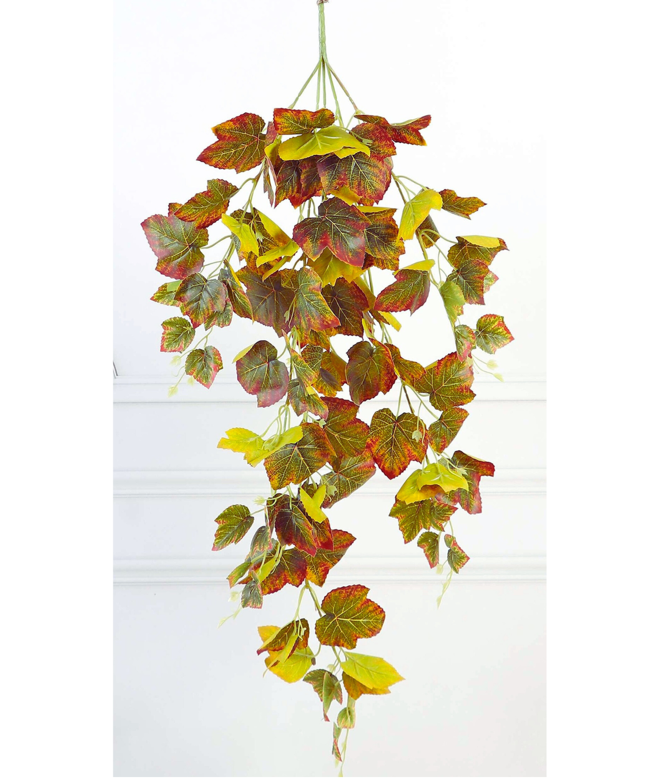 artificial hanging creeper plant grape autumn maple green red leaves artificial hanging creeper plant grape autumn maple green red leaves