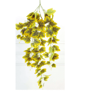 artificial hanging plant – grape yellow green maple leaves