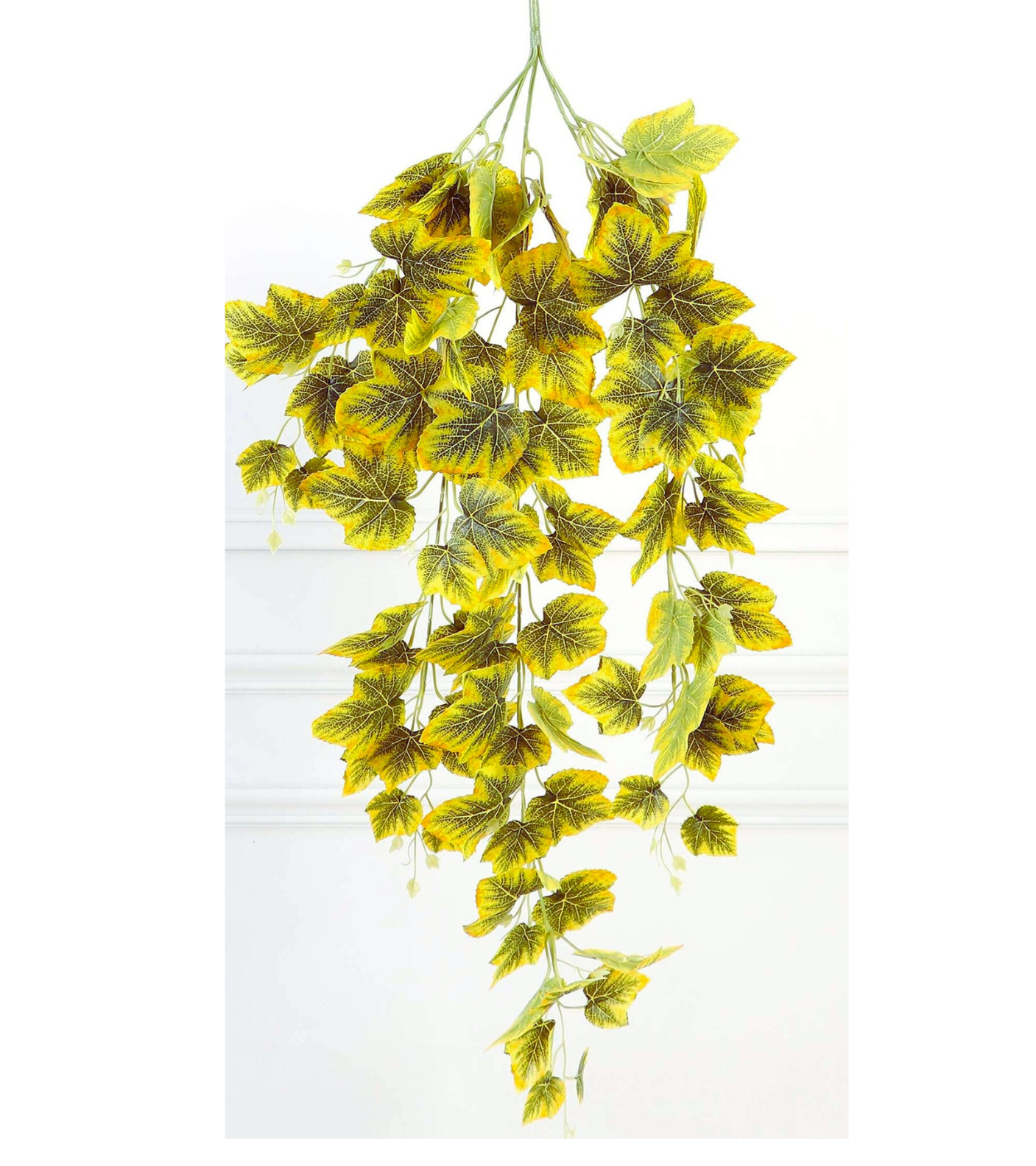 artificial hanging plant – grape yellow green maple leaves artificial hanging plant – grape yellow green maple leaves