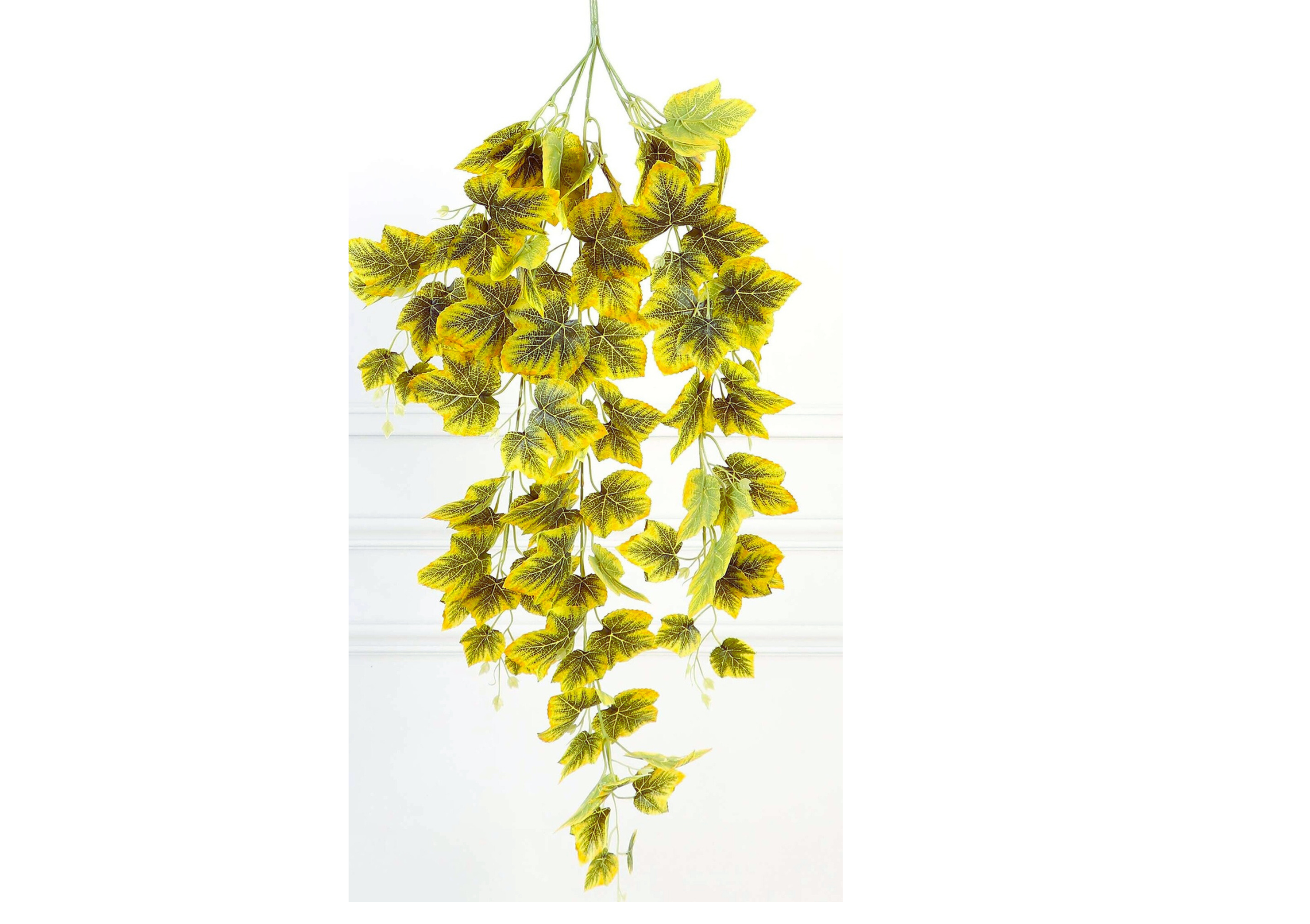 artificial hanging plant – grape yellow green maple leaves artificial hanging plant – grape yellow green maple leaves