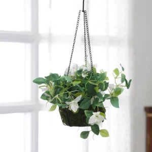 artificial hanging plants bougainvillea with basket