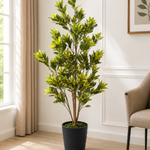 yellow croton artificial plant