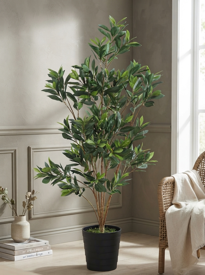 croton (green) artificial plant croton (green) artificial plant