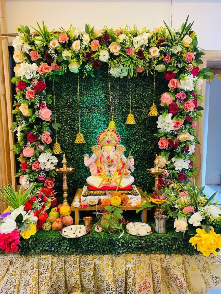 Ganpati Decoration Ideas with Artificial Plants & Flowers for Home – 2026 Guide ganpati decoration artificial plants flowers home